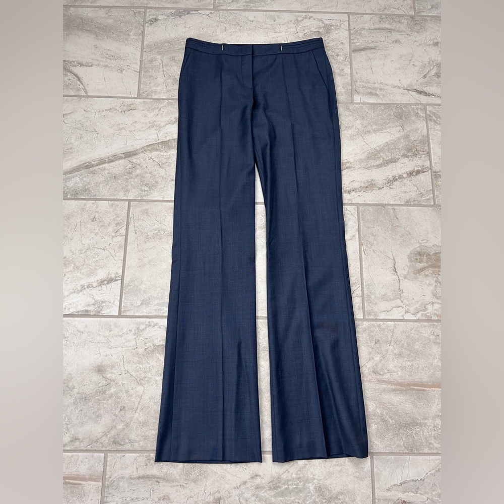 NWT BOSS Hugo Boss Tulia Blue Wool Blend Trousers Pants
Size 4
Front Zip
$325